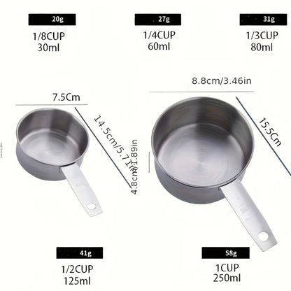 8pcs Stainless Steel Measuring Cups and Spoons