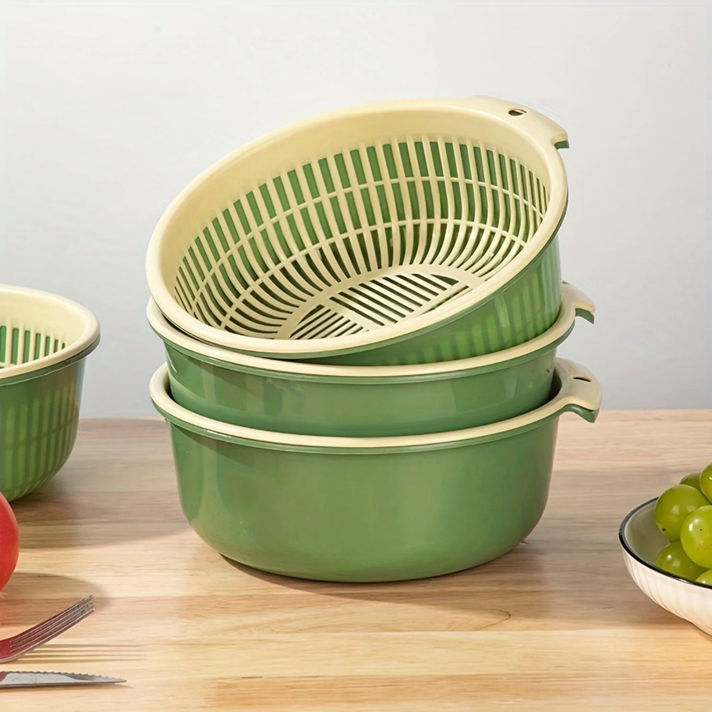 3 Piece Kitchen Colander Set