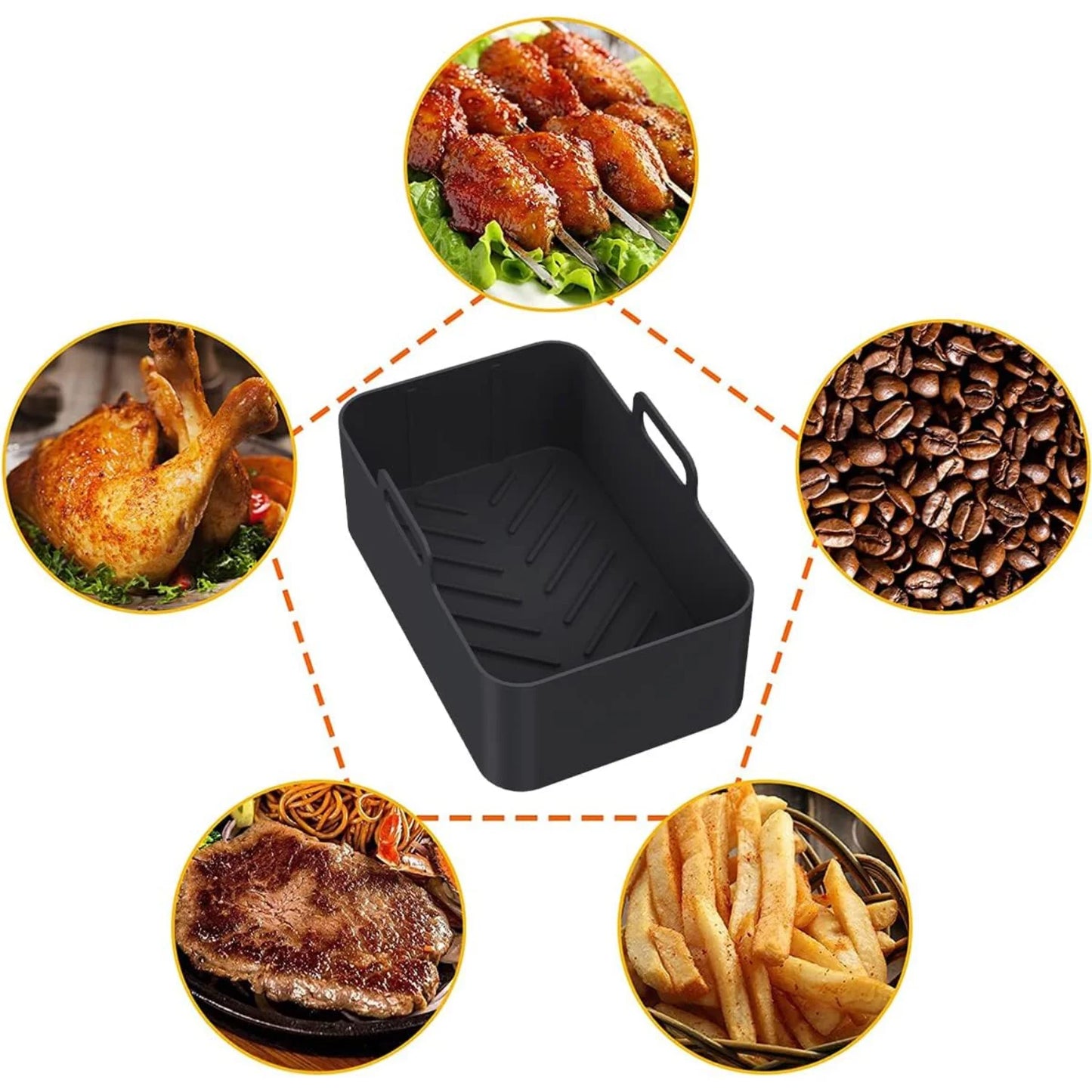 Silicone Pot for Ninjas Dual Air Fryer