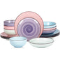 Ceramic 12-Pieces Dinnerware Sets, 6 patterns