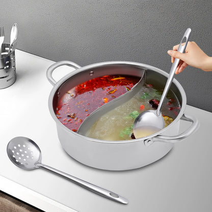 Hot Pot, Divider, Glass Lid, 2 sizes