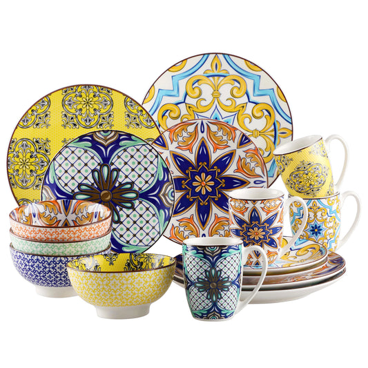 16/32/48-Piece Jasmin Pattern Dinnerware Set