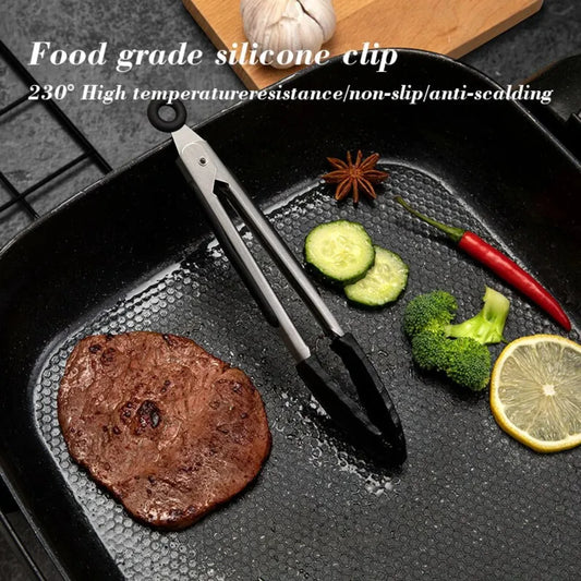 1  Black Silicone Food Tong