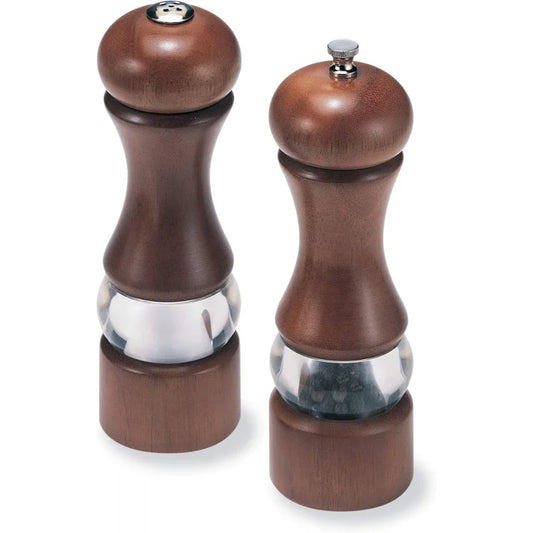 Caffe Wood Pepper Mill and Salt Shaker Set