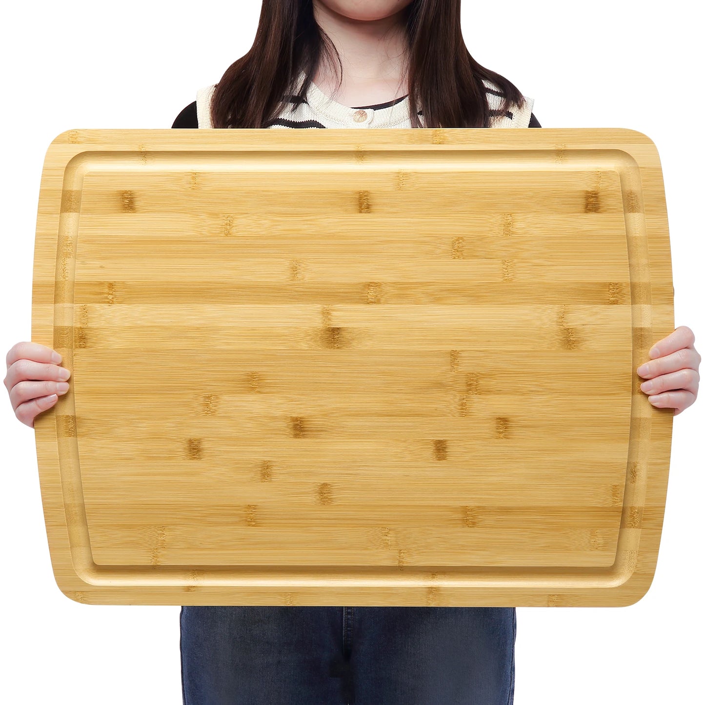 Bamboo Cutting Board, 24" x 18" inches