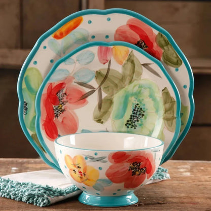 Vintage Bloom 12-Piece Dinnerware Set