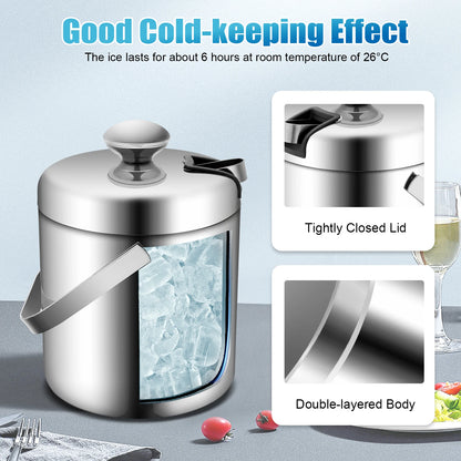 Double-Wall Insulated Ice Bucket