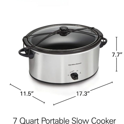 7-Quart Portable Slow Cooker