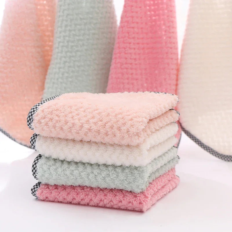 5pcs Small Microfiber hand towel,  4 colors