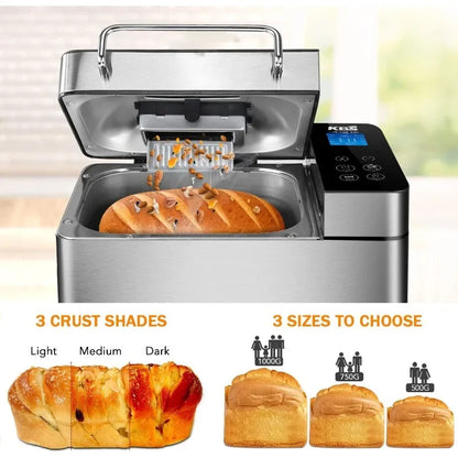 Bread Machine, 2LB 17-in-1 Programmable,  with Dispenser