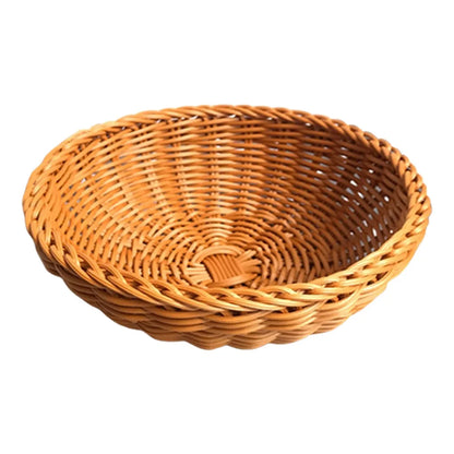 Round Simulation Rattan Fruit Basket, 2 sizes