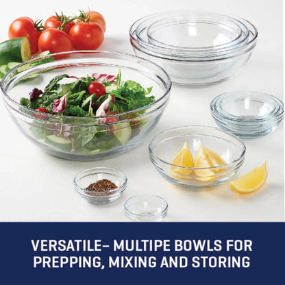 Glass Mixing Bowls 10 Piece Set