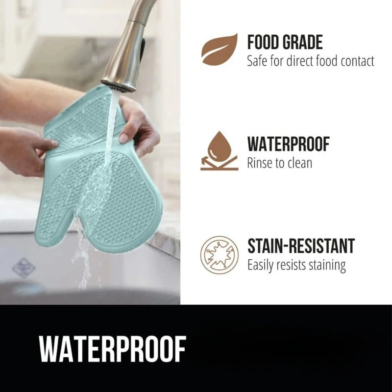 Waterproof, Long Flexible Thick Gloves for Cooking