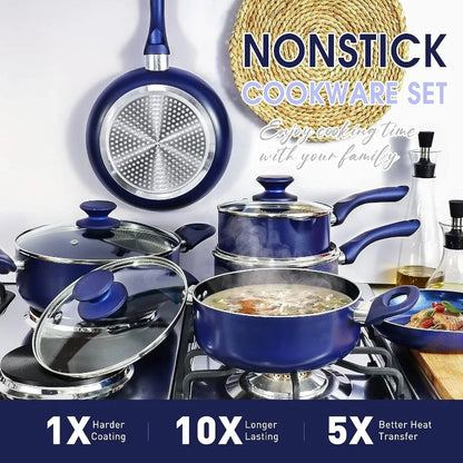 6/7/10 PCS Pots and Pans Set, 3 colors