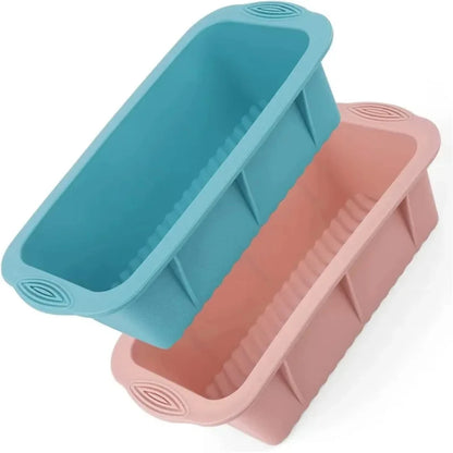 2PC Rectangular Silicone Loaf Pan, 4 colors