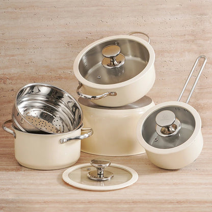 Cook Pot Set with Glass Lid 4 PCS