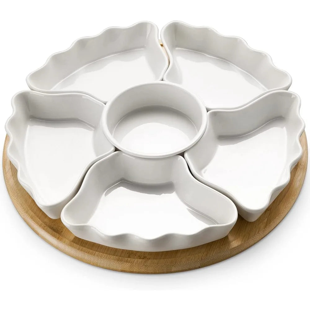 360°Rotatable Serving Tray Platter