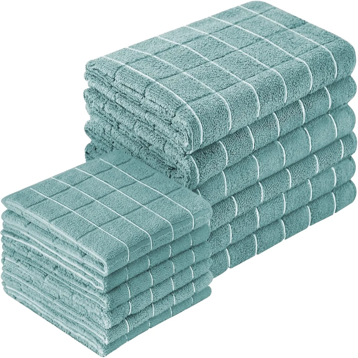 Microfiber Kitchen Towels and Dishcloths Set, 7 colors