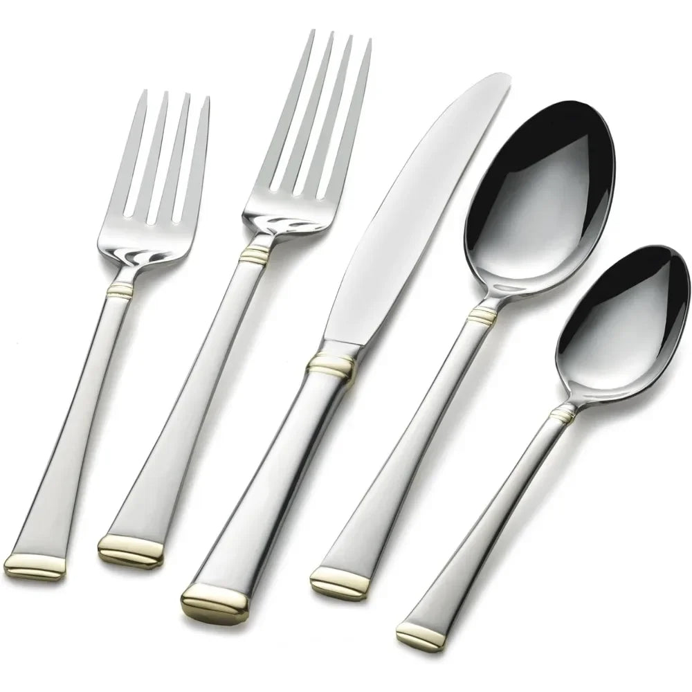 65-Piece Flatware Set with Serving Pieces