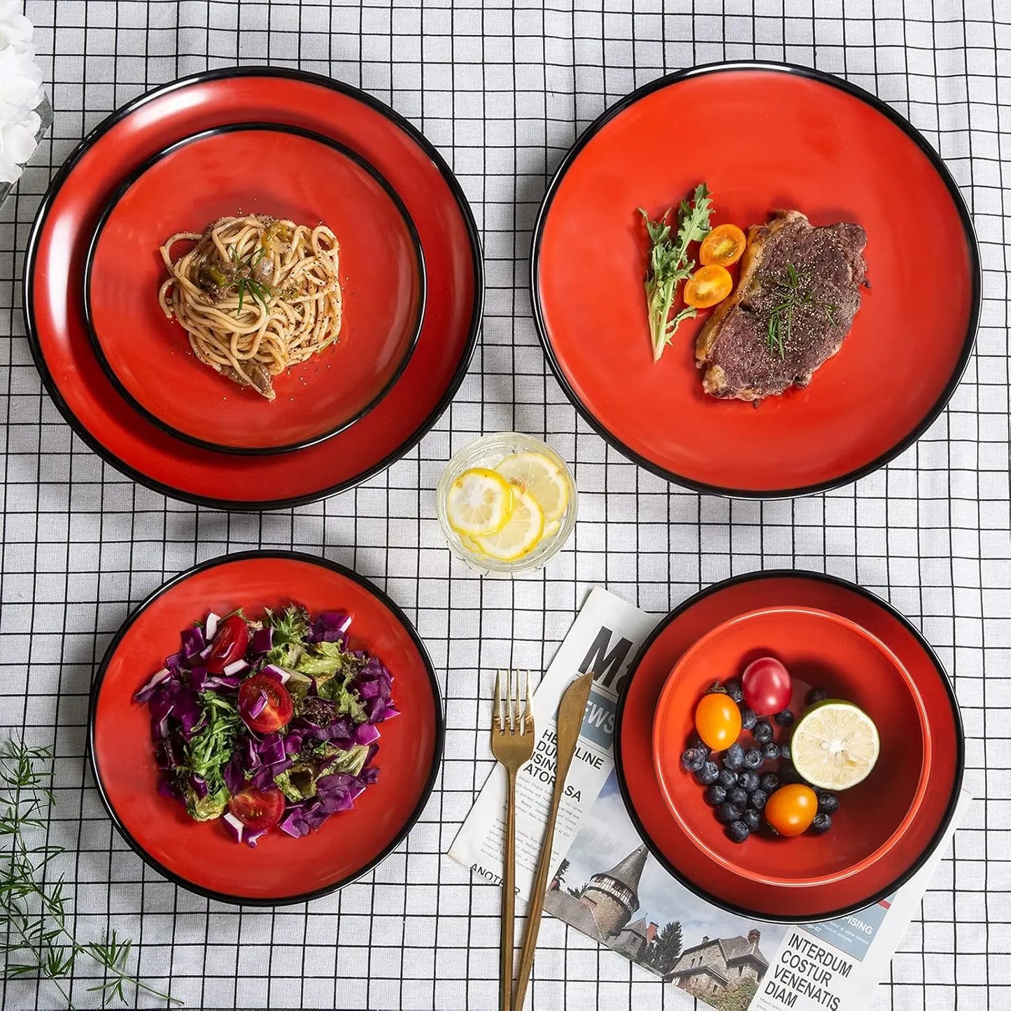 Dinnerware Set for Indoors/Outdoor Use , 5 colors