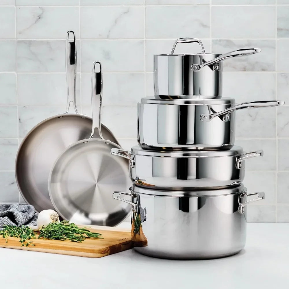 10 piece stainless steel cookware set