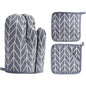 Oven Mitts and Potholders (4-Piece Set, Gray)