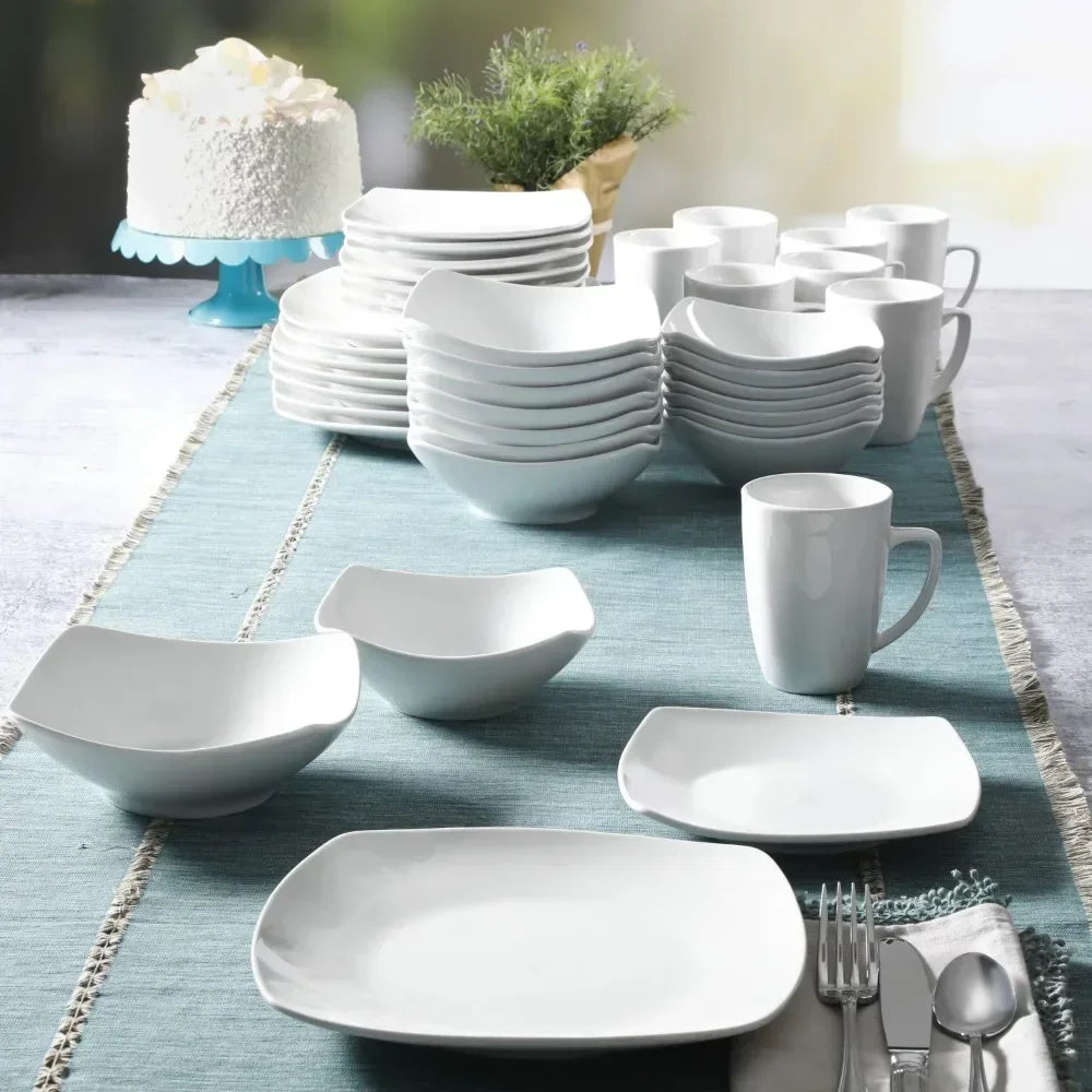 Square 40-Piece Dinnerware Set