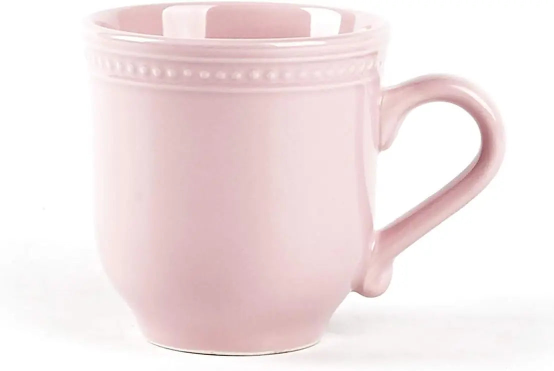 Ceramic Dinnerware Set,  42pc Set Pink