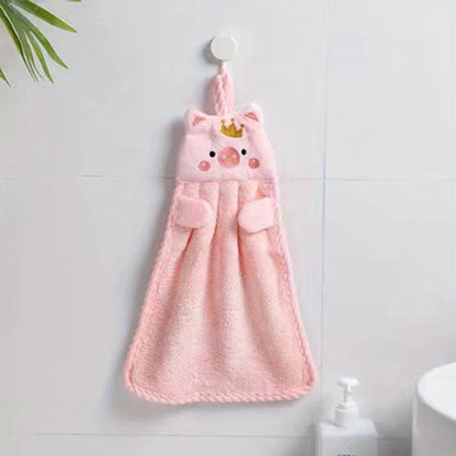 Pig Pattern Hanging Towel, 3 colors