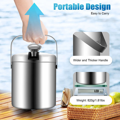 Double-Wall Insulated Ice Bucket