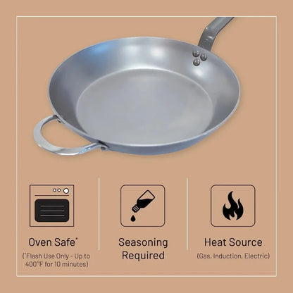 Carbon Steel Fry Pan - 4 sizes